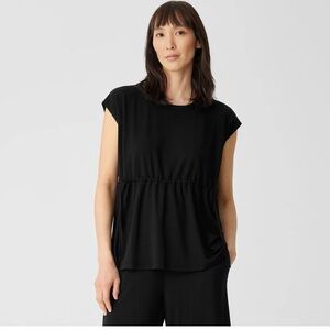 Eileen Fisher Black Tank with Front Ties